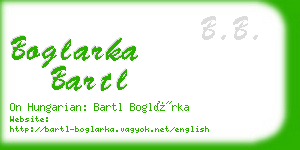 boglarka bartl business card